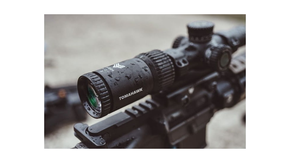 Swampfox Tomahawk LVPO Rifle Scope, 1-8x24mm, 30mm Tube, Second Focal Plane, Illuminated Guerrilla Dot BDC Reticle, Black, ATK18241-B
