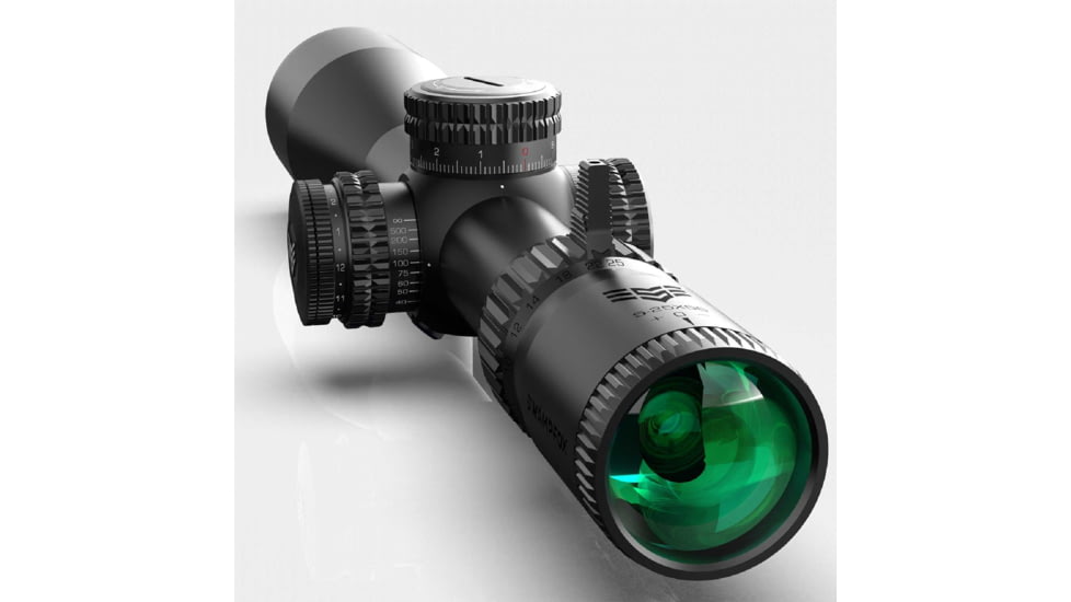 Swampfox Warhawk Tactical 2-10x44mm Rifle Scope, 34mm Tube, First Focal Plane, Sharpshooter MOA, MOA, Black, TWK21044-3M