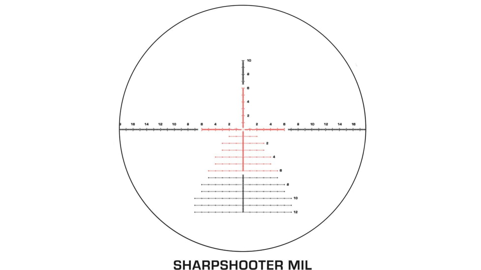 Swampfox Warhawk Tactical 5-25x 56mm 34mm Rifle Scope, First Focal Plane, Sharpshooter MIL, TWK52556-3L