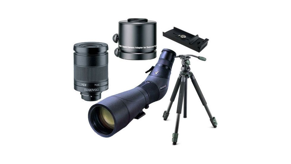 Swarovski ATS80 HD Angled Spotting Scope Digiscoping Kit w/ DCA Digital Camera Adapter &amp; Tripod
