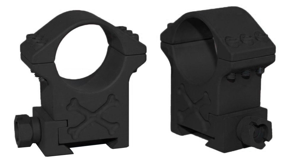 Talley 30mm Tactical Rifle Scope Rings Black Armor High 6 Screw BAT36H