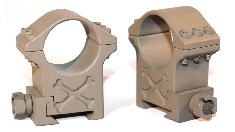 Talley 34mm Tactical Ring, Dark Earth, Extra High, 6 Screw, DET346X