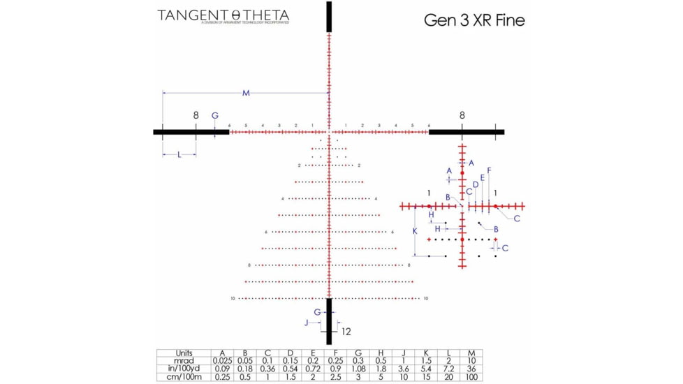 Tangent Theta Inc. 7-35x56mm 36mm Tube Rifle Scope, Gen 3 XR Fine, 0.1 Mrad, 800106-0011