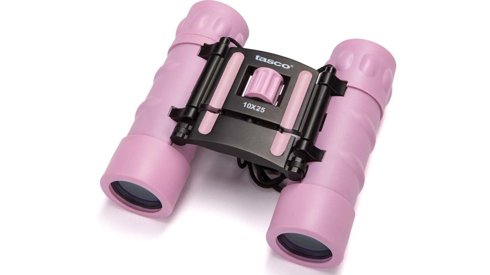 Tasco 10x25mm Essentials Roof Prism Compact Binoculars,Pink,Box 168RBP