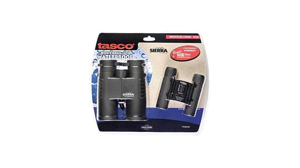 Factory DEMO Tasco Sierra Combo Roof Prism Full Size 10x42 and Compact 10x25 Binoculars TS104225D 