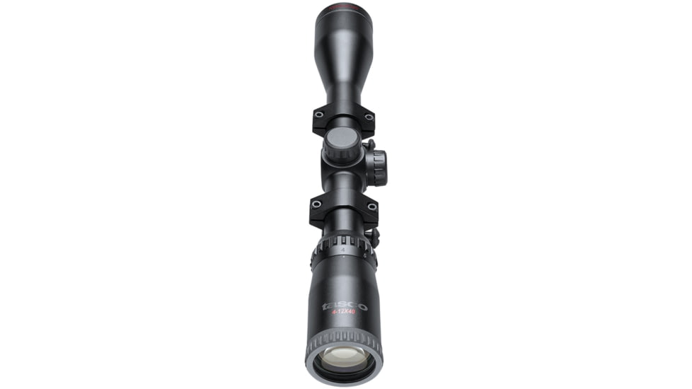 Tasco Sportsman 4-12x40mm FC Rifle Scope, 1 inch Tube, 30/30 Reticle, Matte Black, Box, T41240