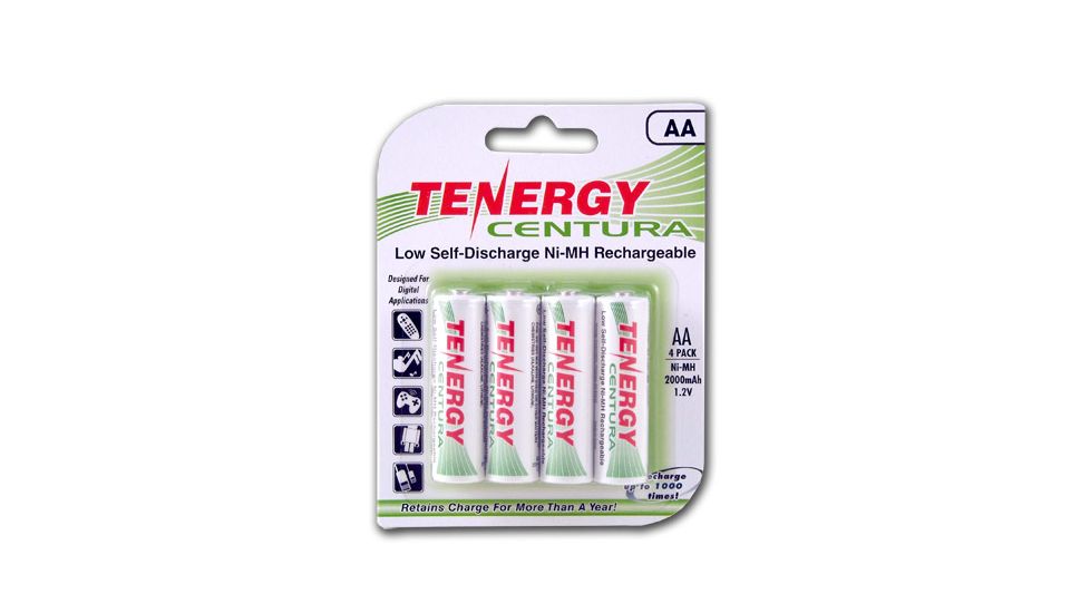 Tenergy Centura Nimh AA 4 Battery Pack, White 10321