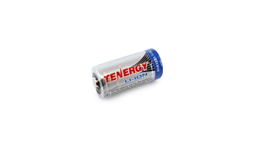 Tenergy RCR123A 3.0V 600mAh Li-Ion Rechargeable Batteries,Silver,Pack of 10, 30272