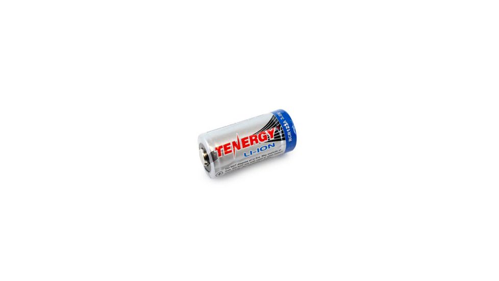 Tenergy RCR123A 3.0V 600mAh Li-Ion Rechargeable Batteries,Silver,Pack of 4 w/Smart Charger,AC,Car Adapters, 30273