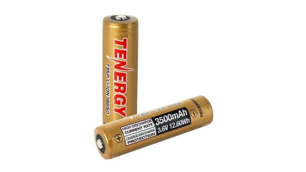 Tenergy T35P 3.6V 3500mAh 12.6wh Li-Ion Rechargeable Battery,Gold,Pack of 2 w/Carrying Case, 31777