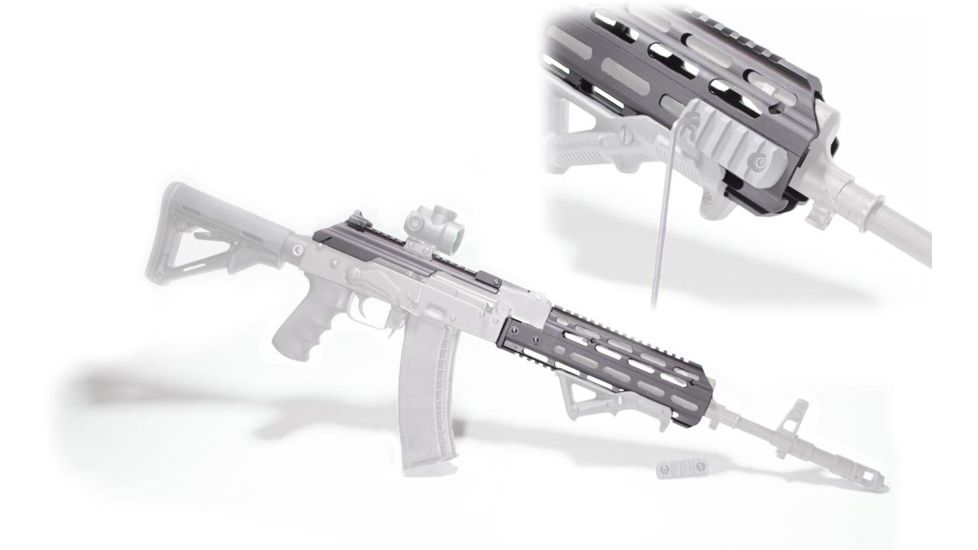 Texas Weapon Systems Gen-3 Handguard w/Dog Leg Scope Rail, AKM/AK-47/AK-74, Black, 35510