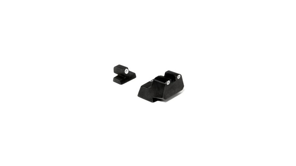 Trijcion S&amp;W .45 Long Rear, 3 dot green front &amp; yellow long rear night sight set