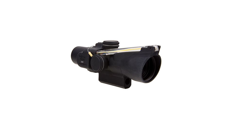 Trijicon 2x20 Compact ACOG Rifle Scope,Dual Illuminated Amber 9.2 MOA Triangle Reticle w/ M16 Carry Handle Base and Mounting Screw 400146