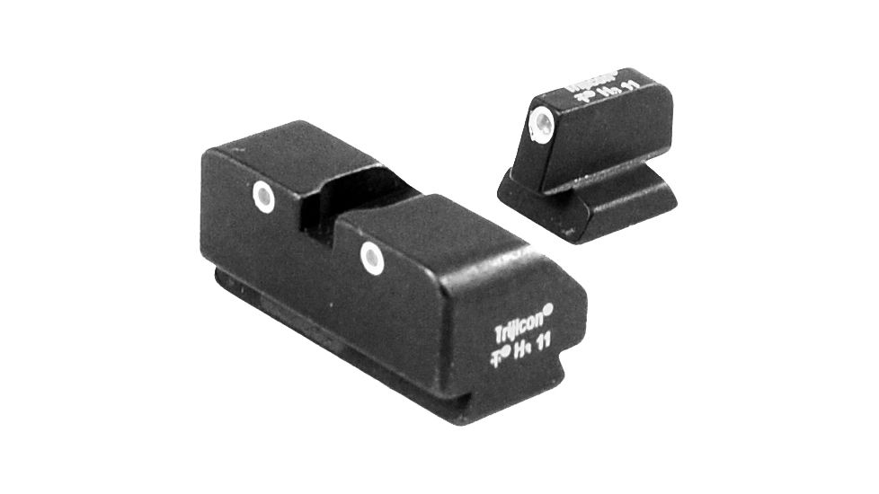 Trijicon Bright &amp; Tough 3 Dot Night Sight Set, Green Front &amp; Orange Rear - Baby Desert Eagle/Jericho