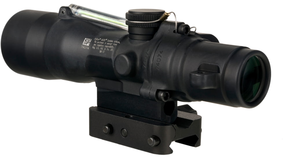 Trijicon 3x30 mm Dual Illuminated Q-LOC Compact ACOG Scope, 3x30 mm, 300BLK 115/220gr. Green, Crosshair Reticle, Matte Black, 400382