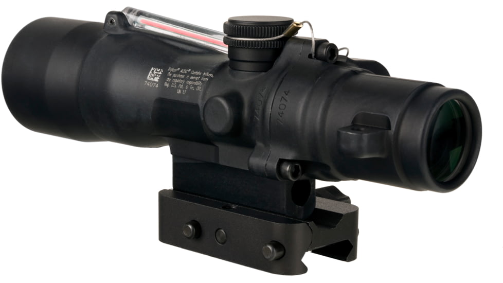 Trijicon 3x30 mm Dual Illuminated Q-LOC Compact ACOG Scope, 3x30 mm, 7.62x51mm/175gr. Red, Chevron Reticle, Matte Black, 400379