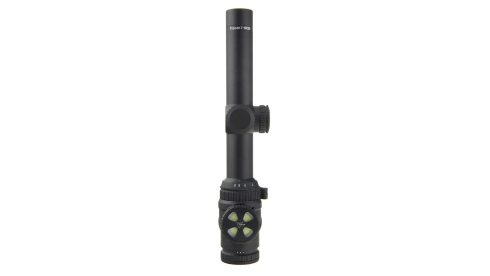 Trijicon AccuPoint TR-25 1-6x24mm Rifle Scope, 30 mm Tube, Second Focal Plane, Black, Green BAC Triangle Post Reticle, MOA Adjustment, 200092