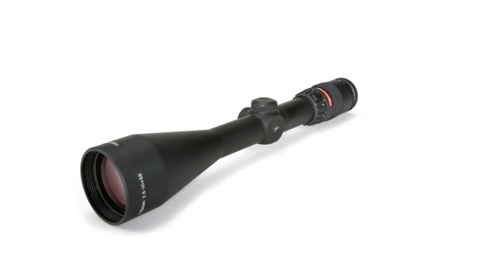 Trijicon AccuPoint TR-22 2.5-10x56mm Rifle Scope, 30 mm Tube, Second Focal Plane, Black, Red BAC Triangle Post Reticle, MOA Adjustment, 200035