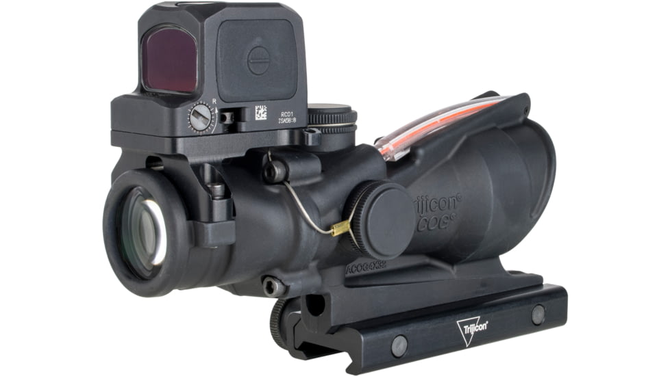 Trijicon ACOG/RCR, 4X32mm Dual Illuminated Red Chevron .223 Reticle, Thumbscrew Mount, LED 3.25 MOA Red Dot RCR, Matte Finish, Black, TA31-C-100813