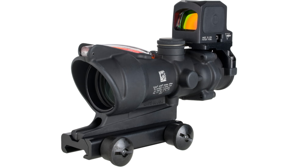 Trijicon ACOG/RCR, 4X32mm Dual Illuminated Red Chevron .223 Reticle, Thumbscrew Mount, LED 3.25 MOA Red Dot RCR, Matte Finish, Black, TA31-C-100813