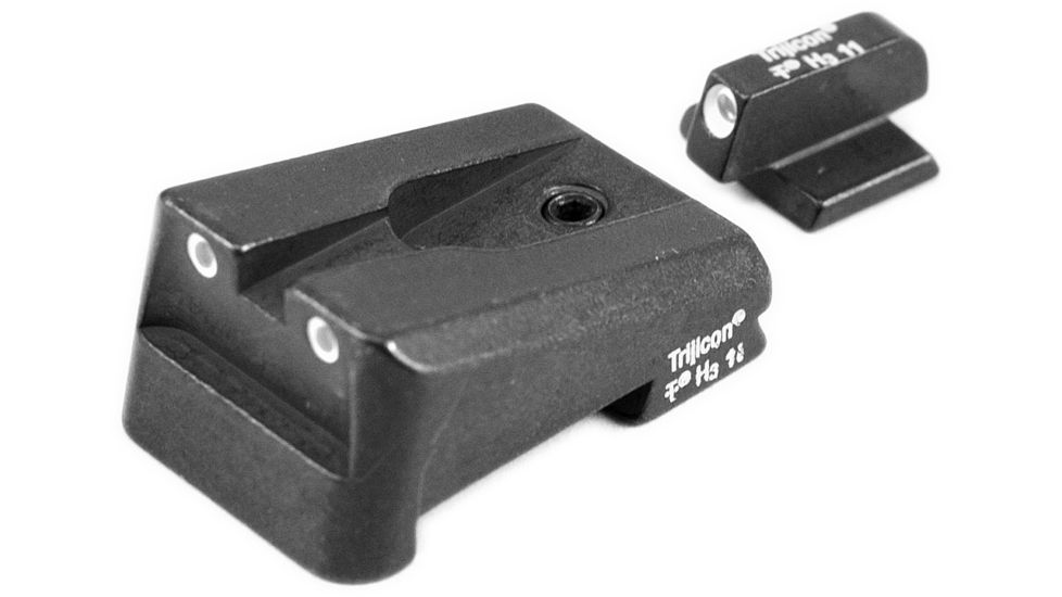 Trijicon Bright &amp; Tough Green Front &amp; Green Rear Night Sight Set - Colt Enhanced Officers/Combat Commander