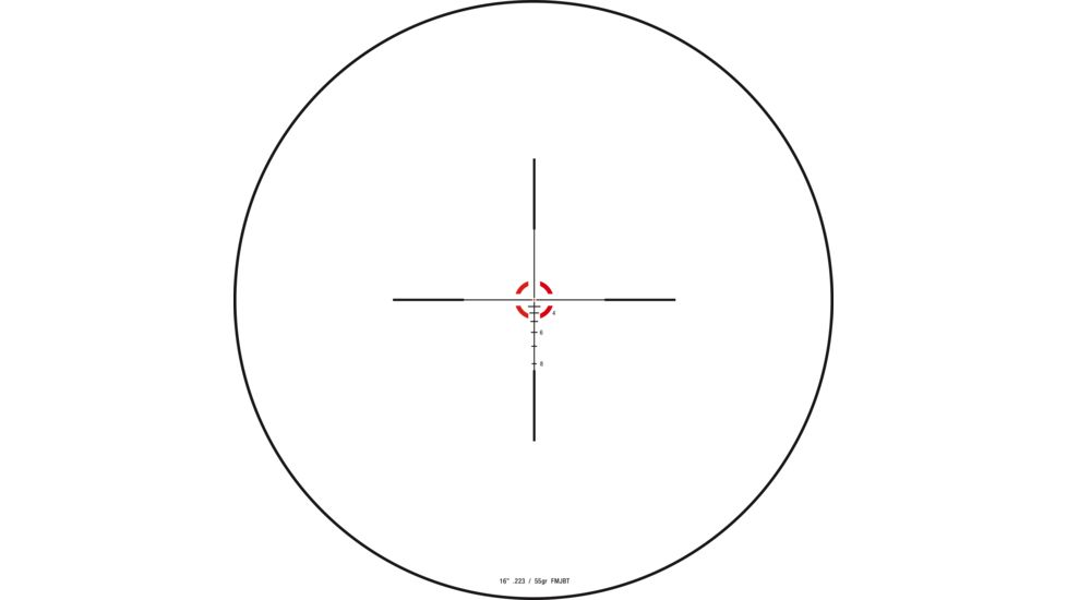 Trijicon Credo CR624 1-6x24mm Rifle Scope, 30 mm Tube, Second Focal Plane, Black, Red BDC Segmented Circle .223 / 55 Grain Reticle, MOA Adjustment, 2900015