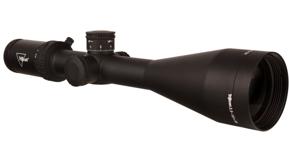 Trijicon Credo CR1056 2.5-10x56mm Rifle Scope, 30 mm Tube, Second Focal Plane, Black, Green MRAD Ranging Reticle, Mil Rad Adjustment, 2900026