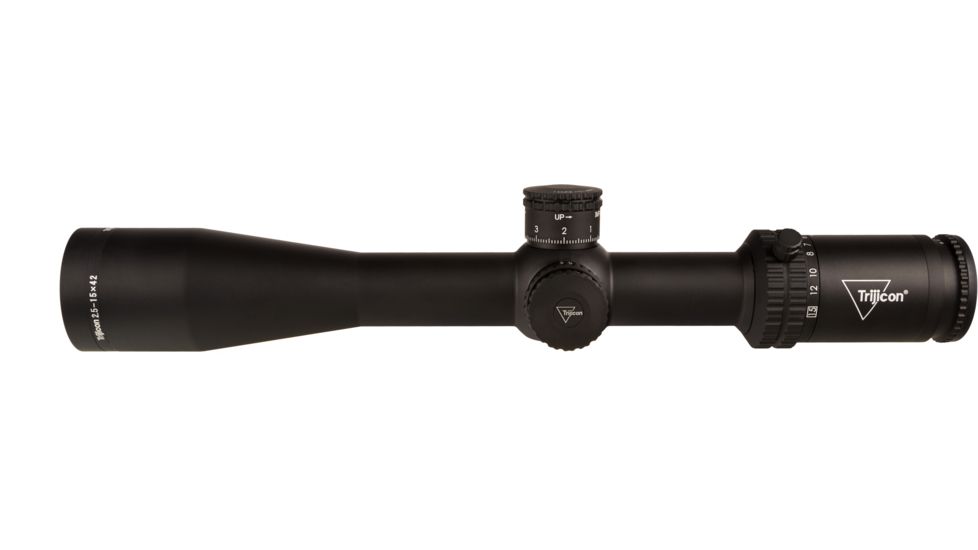Trijicon Credo CR1542 2.5-15x42mm Rifle Scope, 30 mm Tube, Second Focal Plane, Black, Red MRAD Center Dot Reticle, Mil Rad Adjustment, 2900034