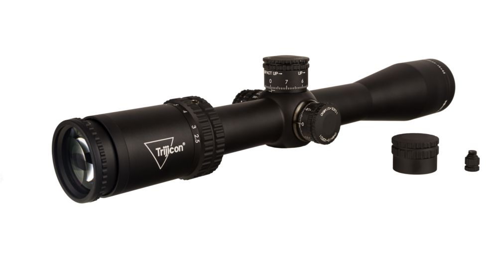 Trijicon Credo CR1542 2.5-15x42mm Rifle Scope, 30 mm Tube, Second Focal Plane, Black, Red MRAD Center Dot Reticle, Mil Rad Adjustment, 2900034