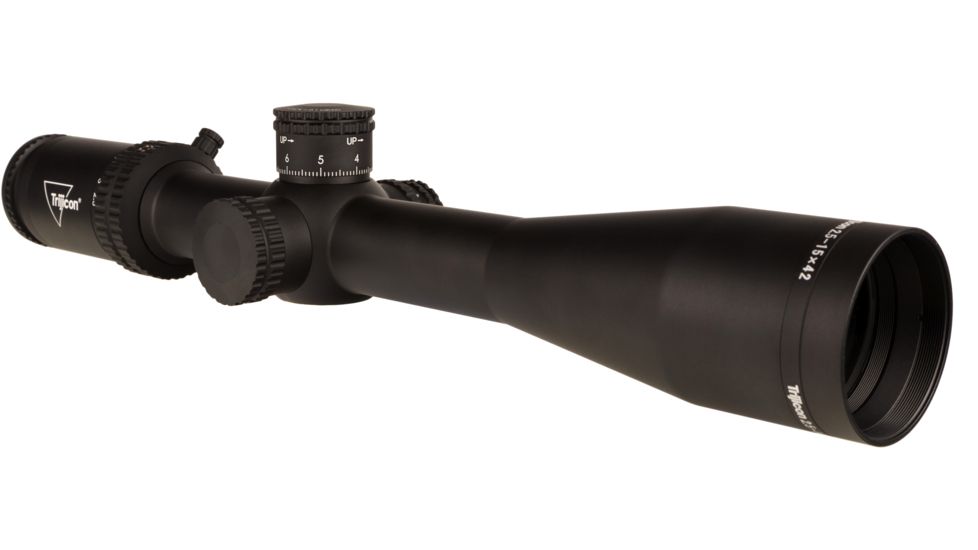 Trijicon Credo CR1542 2.5-15x42mm Rifle Scope, 30 mm Tube, Second Focal Plane, Black, Red MRAD Center Dot Reticle, Mil Rad Adjustment, 2900034