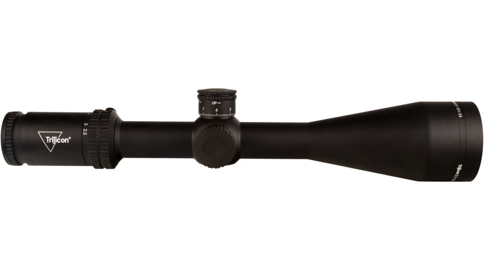 Trijicon Credo CR1556 Rifle Scope, 2.5-15x 56 mm Objective, 30 mm Tube, Second Focal Plane Illuminated Red MRAD Center Dot Reticle, Matte, Black, 2900036
