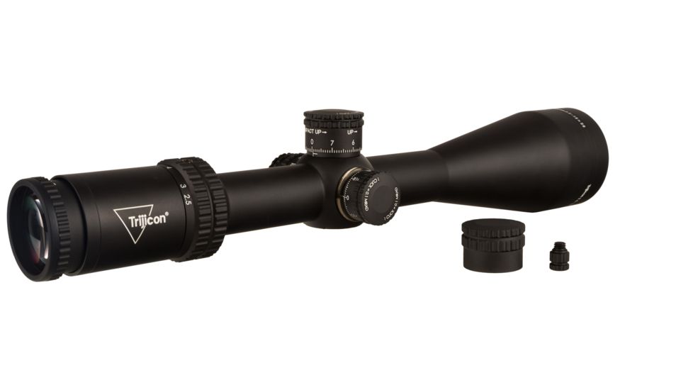 Trijicon Credo CR1556 Rifle Scope, 2.5-15x 56 mm Objective, 30 mm Tube, Second Focal Plane Illuminated Red MRAD Center Dot Reticle, Matte, Black, 2900036