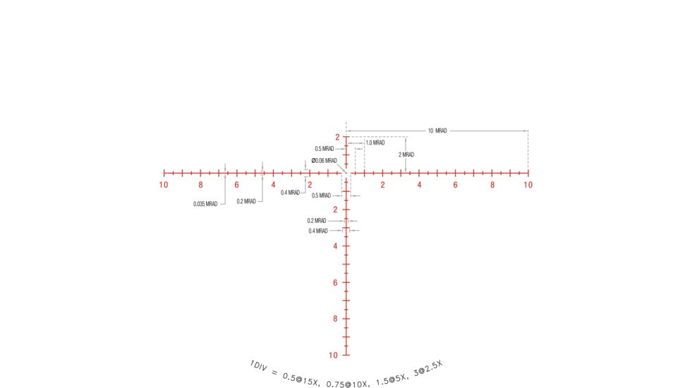 Trijicon Credo CR1556 Rifle Scope, 2.5-15x 56 mm Objective, 30 mm Tube, Second Focal Plane Illuminated Red MRAD Center Dot Reticle, Matte, Black, 2900036