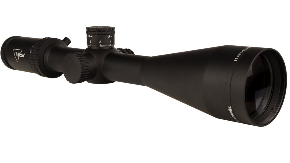 Trijicon Credo CR1556 Rifle Scope, 2.5-15x 56 mm Objective, 30 mm Tube, Second Focal Plane Illuminated Red MRAD Center Dot Reticle, Matte, Black, 2900036