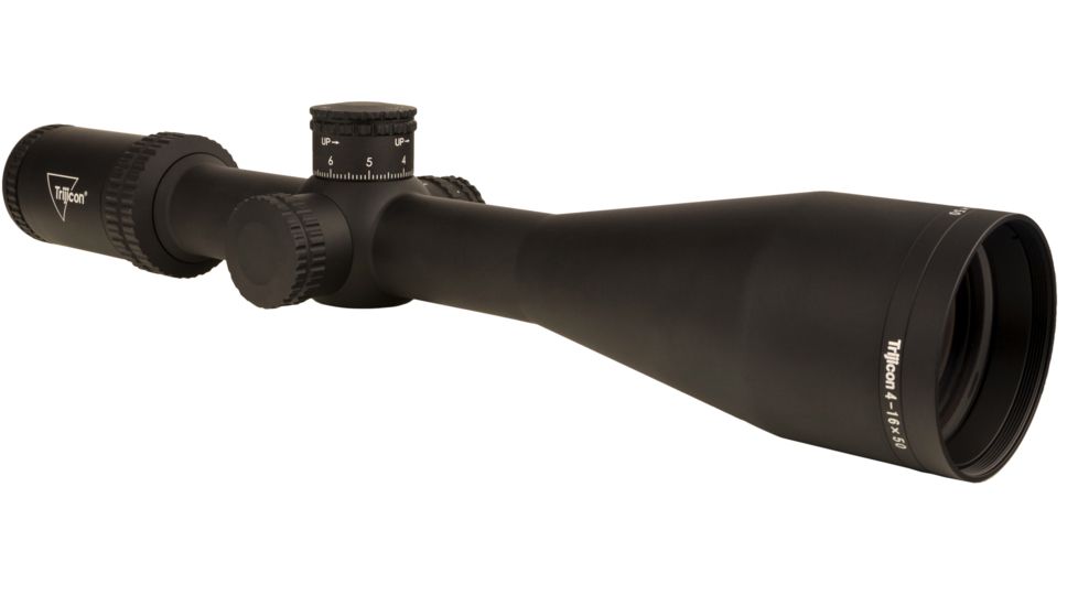 Trijicon Credo CR1650 4-16x50mm Rifle Scope, 30 mm Tube, Second Focal Plane, Black, Red MRAD Center Dot Reticle, Mil Rad Adjustment, 2900003
