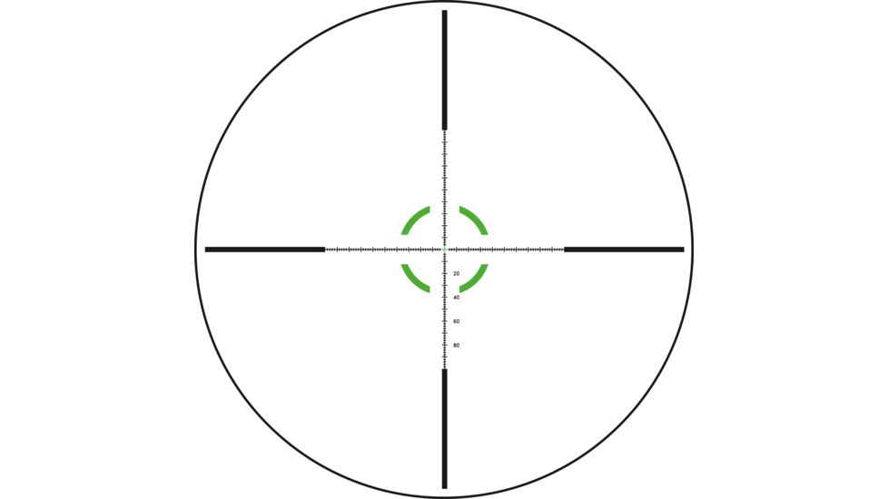 Trijicon Credo HX CRHX624 1-6x24mm Rifle Scope, 30 mm Tube, First Focal Plane, Black, Green MOA Segmented Circle Reticle, MOA Adjustment, 2900022