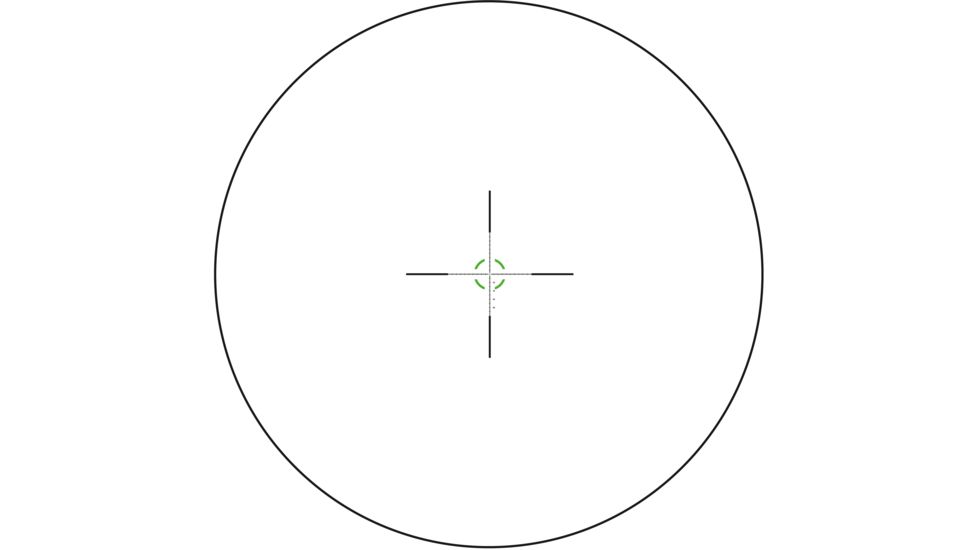 Trijicon Credo HX CRHX624 1-6x24mm Rifle Scope, 30 mm Tube, First Focal Plane, Black, Green MOA Segmented Circle Reticle, MOA Adjustment, 2900022