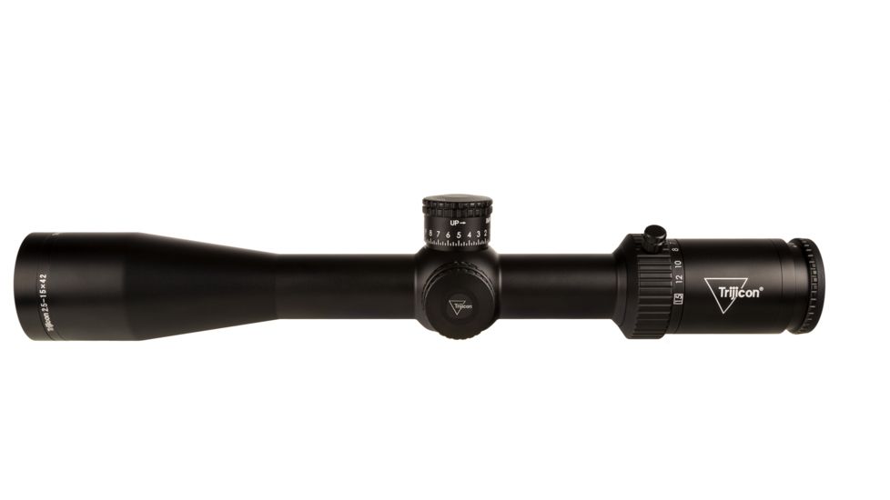 Trijicon Credo HX CRHX1542 2.5-15x42mm Rifle Scope, 30 mm Tube, Second Focal Plane, Black, Red MOA Center Dot Reticle, MOA Adjustment, 2900033