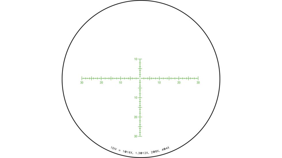 DEMO, Trijicon Credo HX CRHX1650 4-16x50mm Rifle Scope, 30 mm Tube, Second Focal Plane, Black, Green MOA Center Dot Reticle, MOA Adjustment, 2900002-DEMO