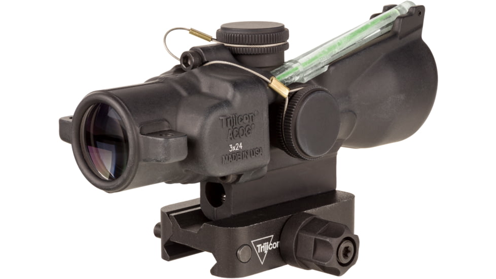 Trijicon Dual Illuminated Compact ACOG Scope, 3x24 mm, Green, .223/55gr. Horseshoe Dot Reticle, Matte Black, 400350