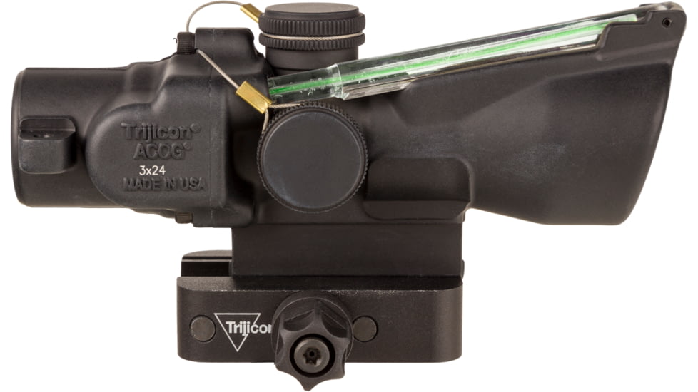 Trijicon Dual Illuminated Compact ACOG Scope, 3x24 mm, Green, .223/55gr. Horseshoe Dot Reticle, Matte Black, 400350