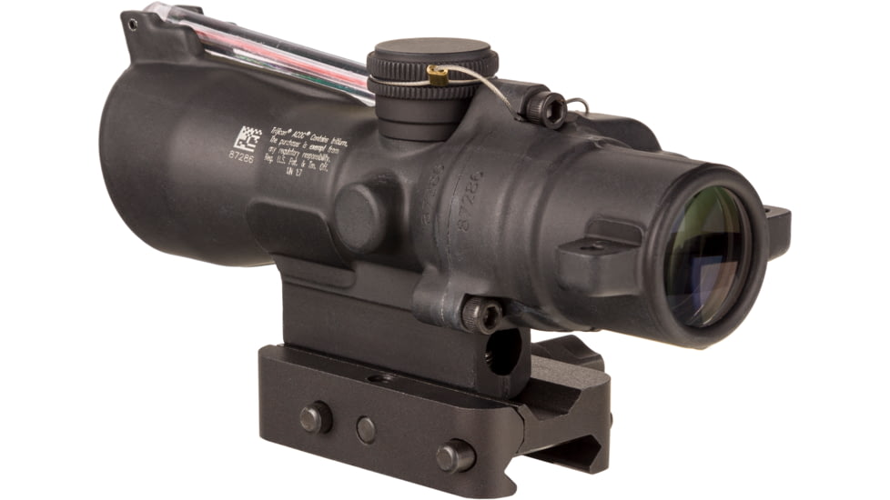 Trijicon Dual Illuminated Compact ACOG Scope, 3x24 mm, Red, .223/55gr. Horseshoe Dot Reticle, Matte Black, 400348