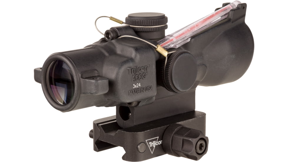 Trijicon Dual Illuminated Compact ACOG Scope, 3x24 mm, Red, .223/55gr. Horseshoe Dot Reticle, Matte Black, 400348
