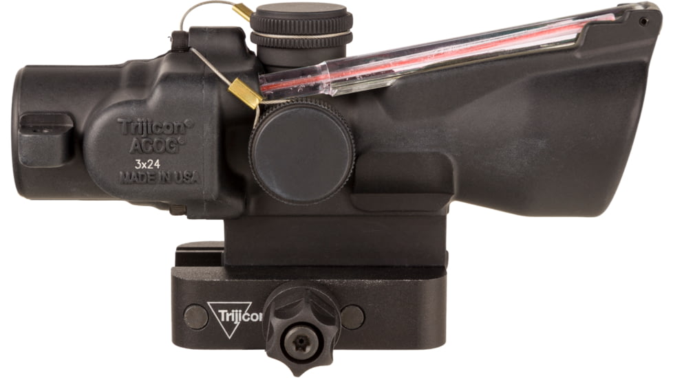 Trijicon Dual Illuminated Compact ACOG Scope, 3x24 mm, Red, .223/55gr. Horseshoe Dot Reticle, Matte Black, 400348
