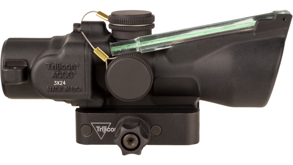 Trijicon Dual Illuminated Low Height Compact ACOG Scope, 3x24 mm, Green, 7.62x39/123gr. Crosshair Reticle, Matte Black, 400359