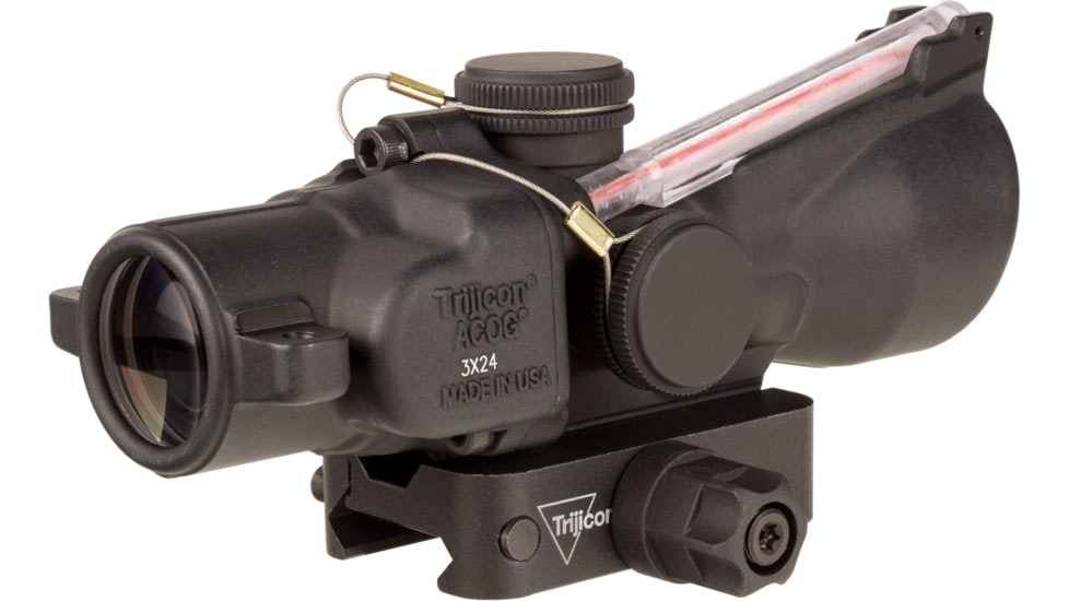 Trijicon Dual Illuminated Low Height Compact ACOG Scope, 3x24 mm, Red, 7.62x39/123gr. Crosshair Reticle, Matte Black, 400357