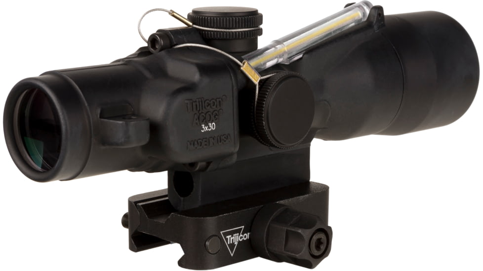 Trijicon Dual Illuminated Q-LOC Compact ACOG Scope, 3x30 mm, 7.62x51mm/175gr. Amber, Chevron Reticle, Matte Black, 400364