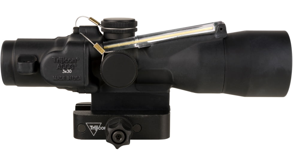 Trijicon Dual Illuminated Q-LOC Compact ACOG Scope, 3x30 mm, 7.62x51mm/175gr. Amber, Chevron Reticle, Matte Black, 400364