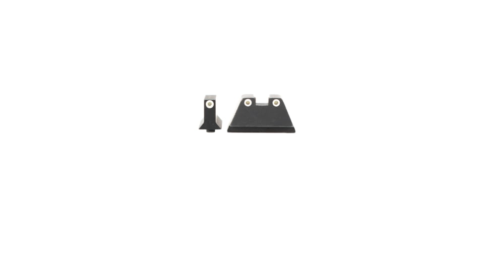 Trijicon For Glock Suppressor Night Sight Set - White Outline - Green Lamps for Calibers 9mm,.40,.43,.45 G.A.P.,.357 GL201-C-600649