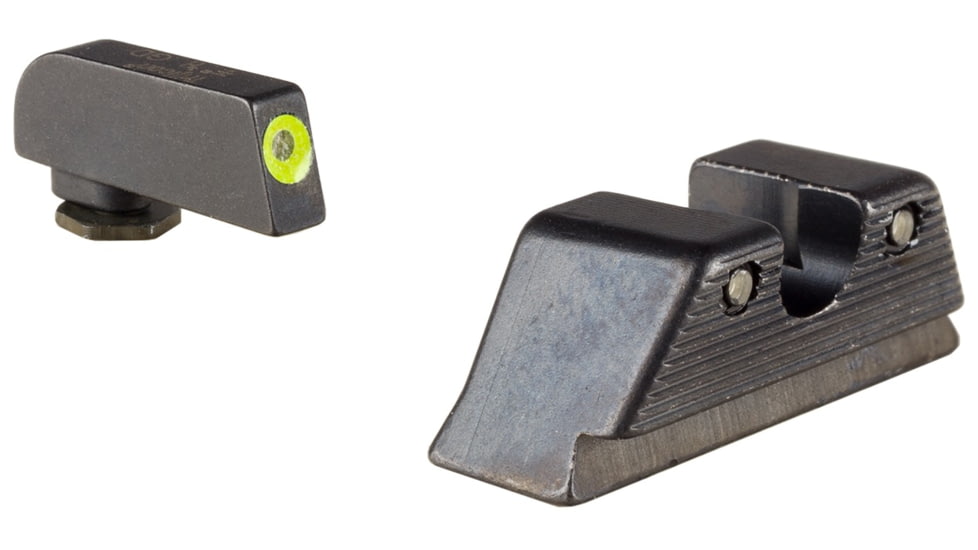 Trijicon HD XR Night Sight Set, MOS Fit Rear, Glock 17, 17L, 19, 22, 23, 24, 25, 26, 27, 28, 31, 32, 33, 34, 35, 37, 38 and 39, Yellow, 601091